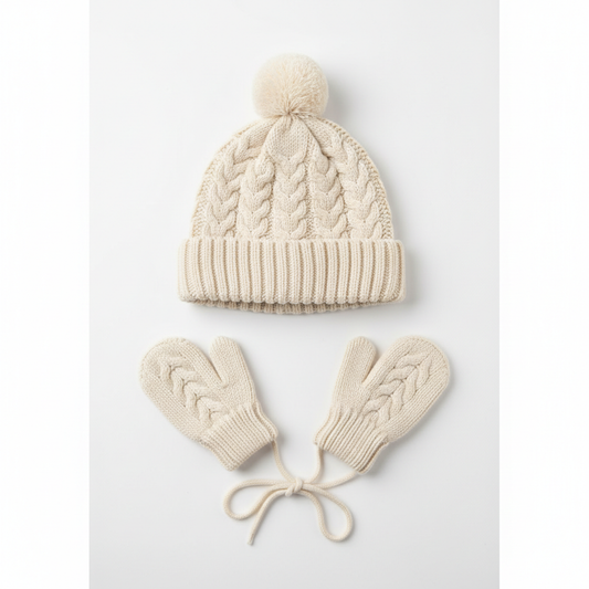 Baby Winter Hat & Mittens Set