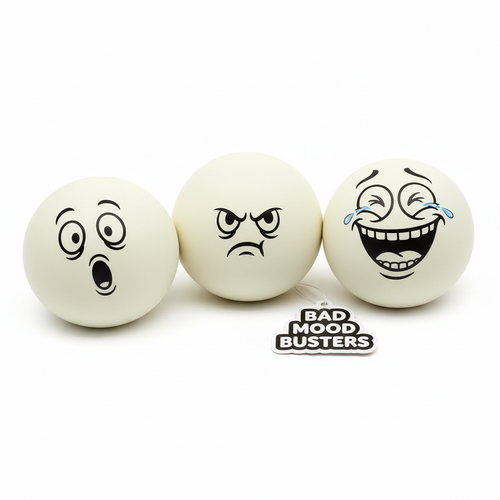 Funny Stress Ball Set 3pc Novelty Faces