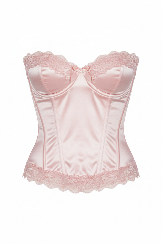 Satin Corset Bustier Top