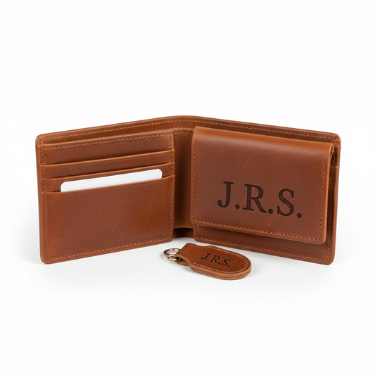 Personalized Engraved Leather Wallet