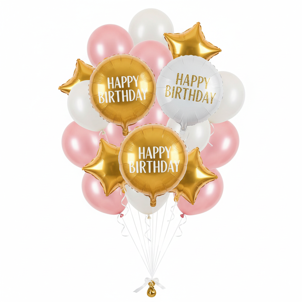 Happy Birthday Balloon Bouquet Set 12pc