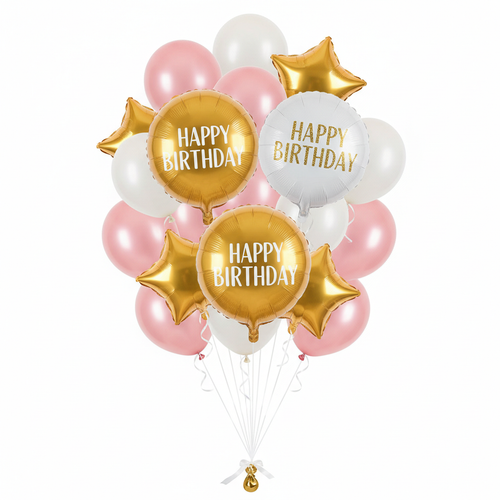 Happy Birthday Balloon Bouquet Set 12pc