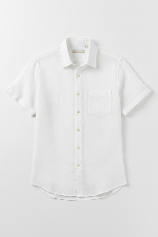 Men's Short Sleeve Linen Shirt