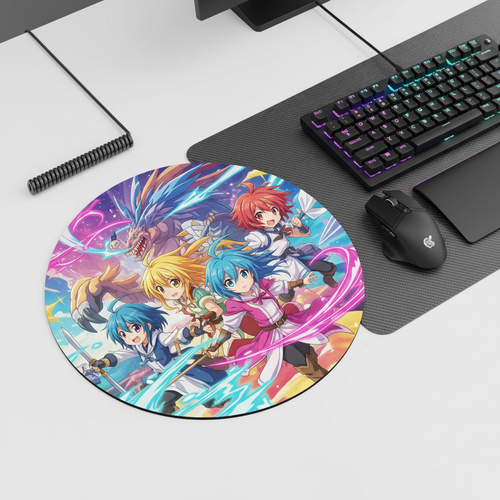 Anime Round Mousepad