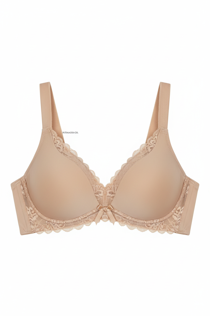 Women's Wireless Soft Cup Bra with Lace Trim
