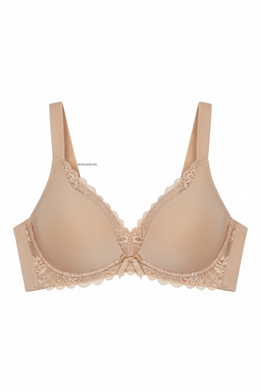 Women's Wireless Soft Cup Bra with Lace Trim