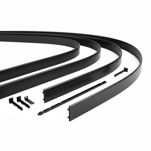 Black Plastic Garden Edging Border 20-Foot