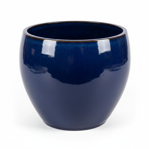 Large Glazed Ceramic Outdoor Planter 12-Inch