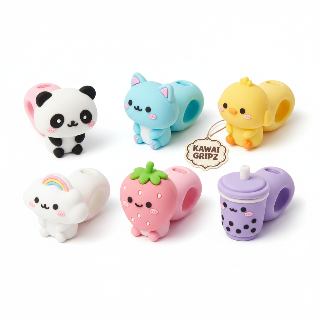 Kawaii Pencil Grip Set