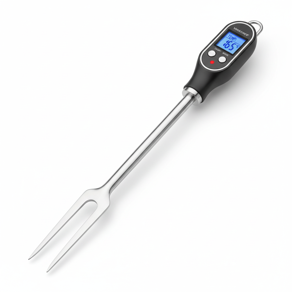BBQ Fork with Built-In Thermometer
