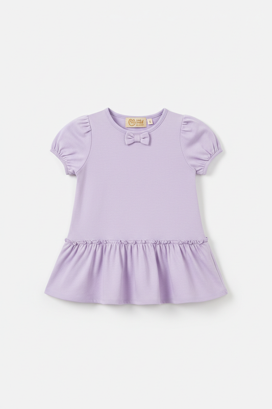 Girls' Ruffle Hem Casual Dress