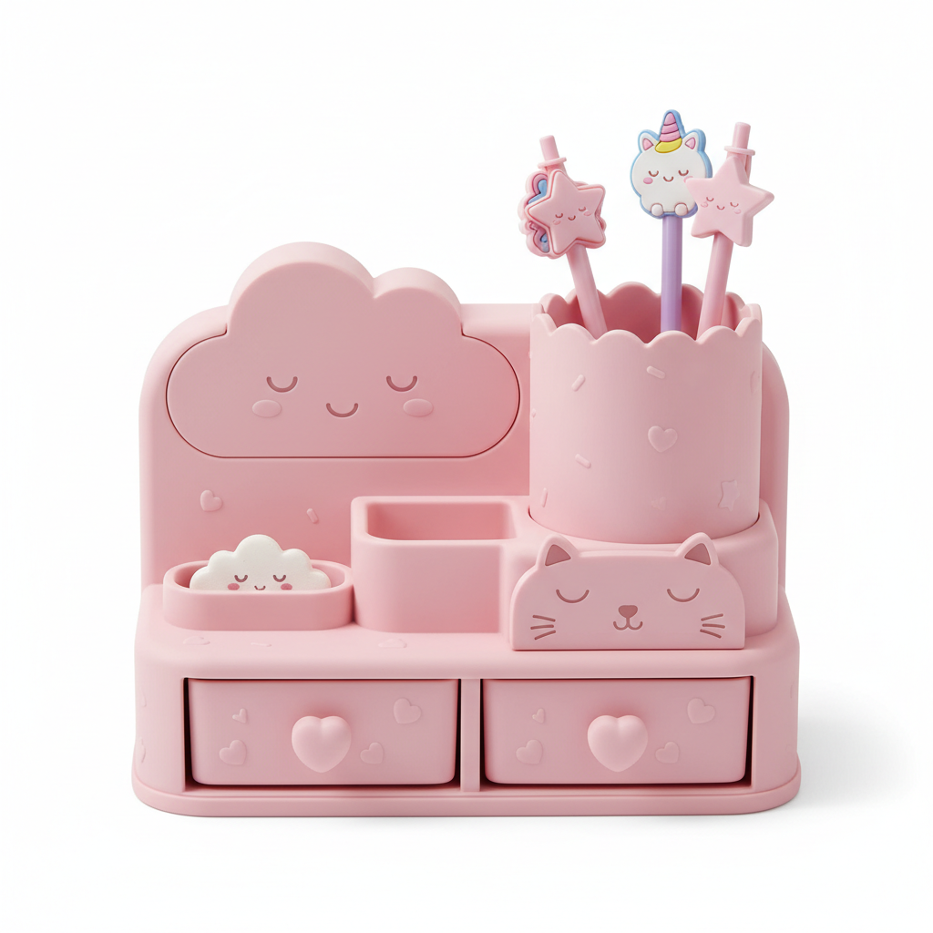 Kawaii Desk Organizer Set