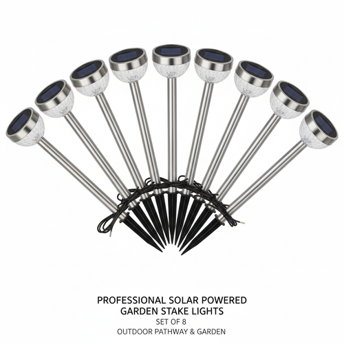 Solar Garden Pathway Lights 8-Pack