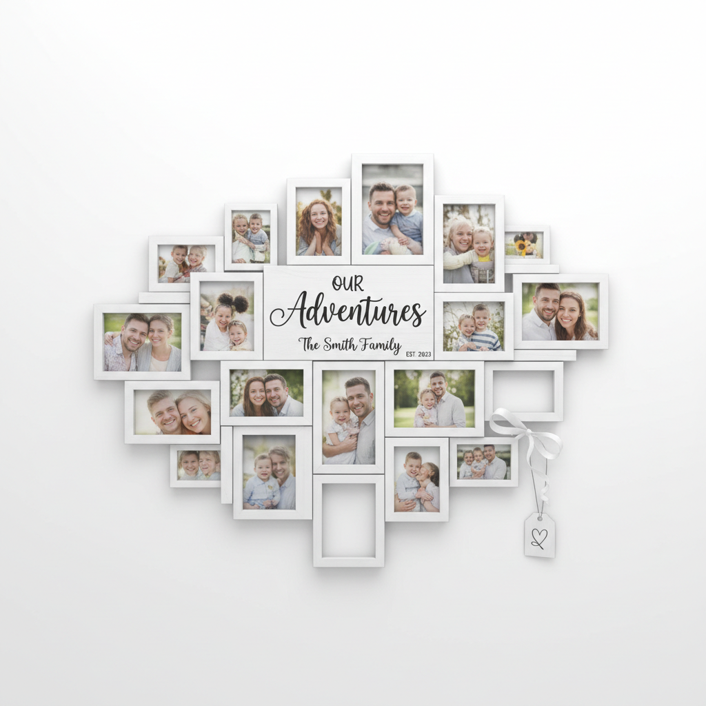 Custom Photo Collage Frame Wall Display