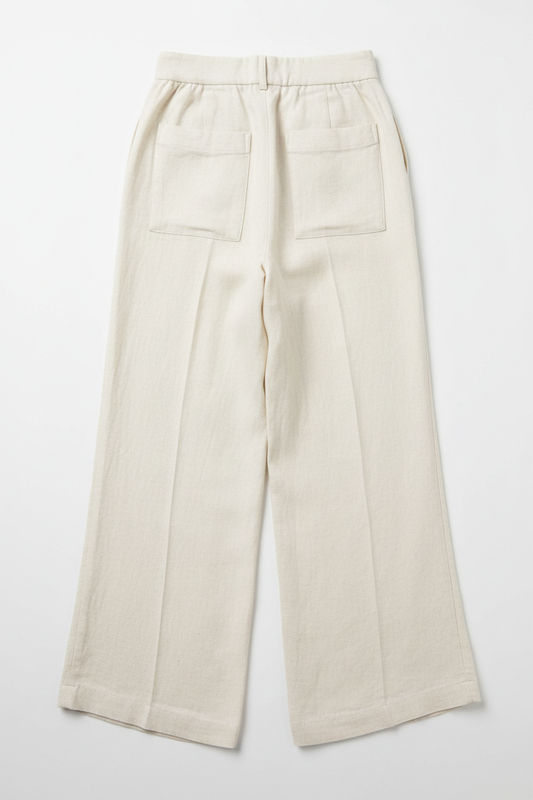 Women's High Waist Wide Leg Linen Trousers