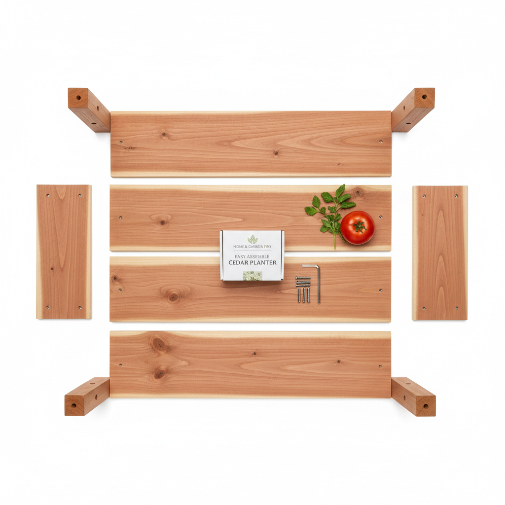 Cedar Wood Raised Garden Bed Planter Box