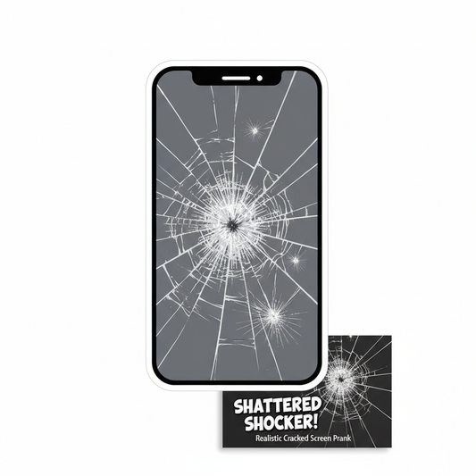 Fake Broken Screen Sticker Phone Prank