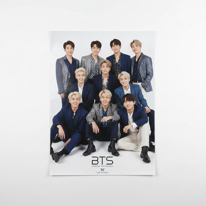 BTS Group Poster Flat Lay