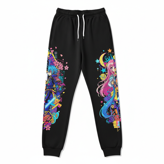 Anime Print Jogger Pants