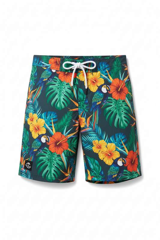 Men's Tropical Print Board Shorts