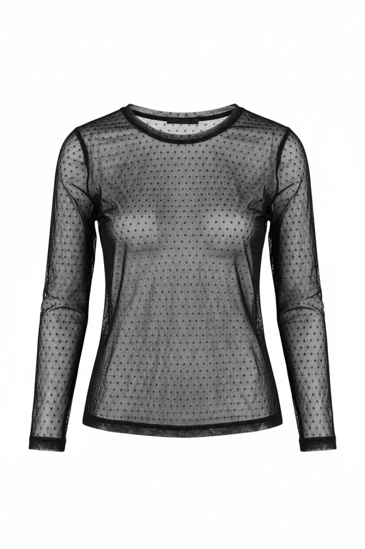 Women's Sheer Mesh Long Sleeve Top