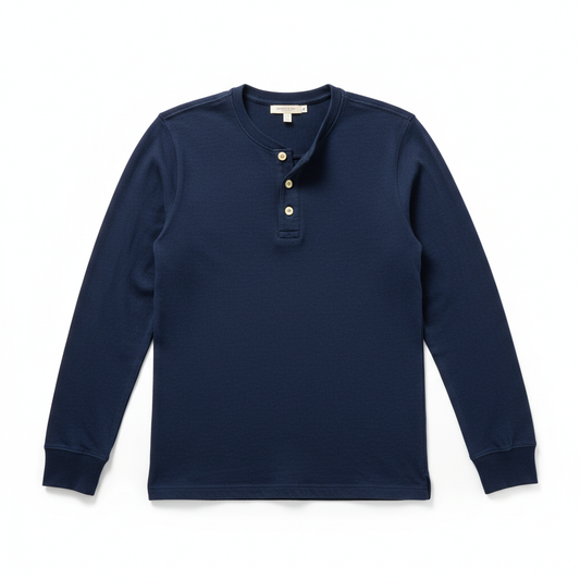 Men's Long Sleeve Henley Shirt