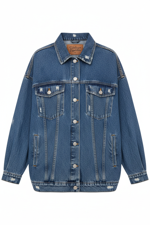 Women's Oversized Vintage Denim Jacket