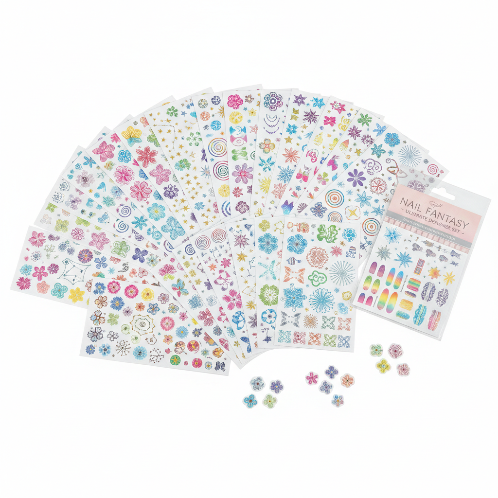 Nail Art Stickers & Decals Set 500+ pcs